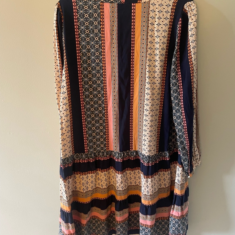 Ann Taylor TLOFT Multicolor Drop Waist Dress - Picture 4 of 6